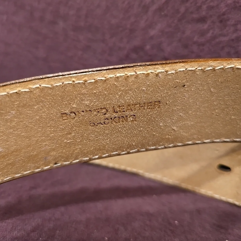 Tony Lama Leather Belt w/ Cowhide